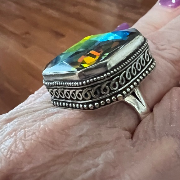 MYSTIC TOPAZ RING 925 - Picture 2 of 10